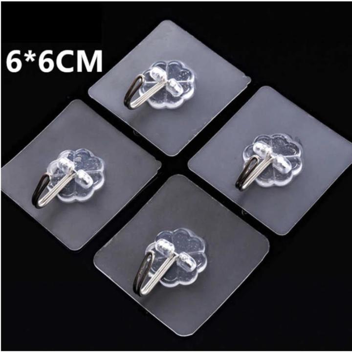 5PCS Strong Transparent Suction Cup Sucker Wall Hooks Hanger for Kitchen Bathroom 6*6cm Wall Hooks