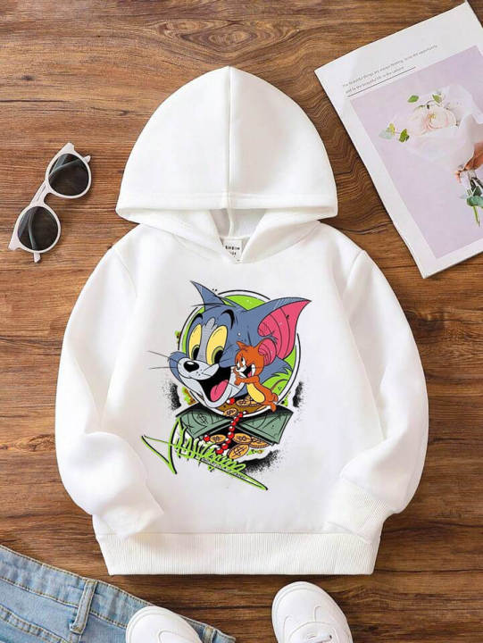 Tom And Jerry Cartoon Printed Baby Boy Girl Hoodie Legacy Boutiques Dhaka main image 1