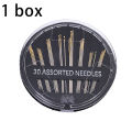【Fashion】Upscaled Quality - 30Pcs/Box Large Hole Needles Hand Sewing Disk Needle Box Sewing Needle Set Tool Innovative. 