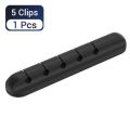Clips Cable Organizer Silicone USB Cable Winder Desktop Tidy Management 05 Clips Cable Holder for Mouse Headphone Wire Organizer. 