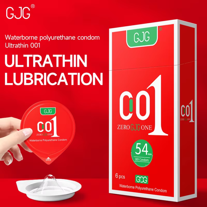 GJG 001 Super Ultra Thin 0.01mm Lubricated Full Oil Smooth  Condoms For Men Condom - 10pcs Pack
