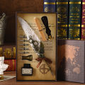 Retro Feather Fountain Pen Vintage Calligraphy Writing Ink Pen Sets Creative Stationery Quill Pens School Office Supplies Amour zii. 