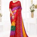 Indian Silk Georgette Chunri Print Saree.. 