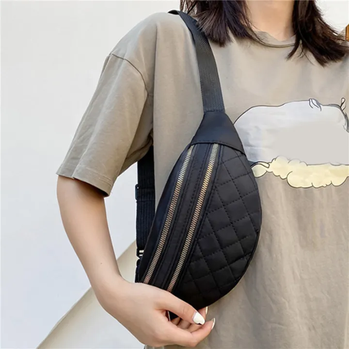 Fashion%20Women's%20Waist%20Bag%20Chest%20Bag%20PU%20Leather%20Waterproof%20Fanny%20Pack%20Messenger%20Shoulder%20Bags%20Multifunction%20Plaid%20Waist%20Pack%20-%20Image%202
