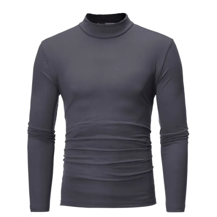 Jodimitty%20Winter%20Warm%20Half%20High%20Collar%20Fashion%20Thermal%20Underwear%20Men%20Mock%20Neck%20Basic%20T-shirt%20Blouse%20Pullover%20Long%20Sleeve%20Top%20-%20Image%203