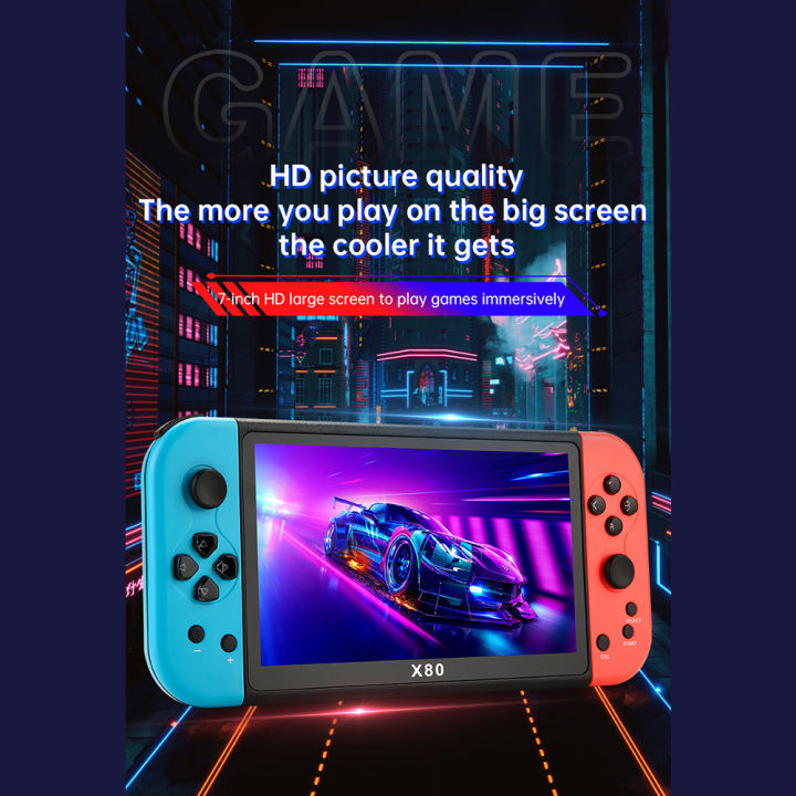 BeesClover%20X80%20Handheld%20Game%20Console%207-inch%20High%20Definition%20IPS%20Screen%203000mAh%20Lithium%20Battery%20Powered%20Compatible%20For%20PS1%20Emulator%20Player%20Retro%20Portable%20Game%20Console%20-%20Image%205