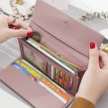 New Women Wallets Letter Long Tri-fold Wallet Purse Fresh Leather Female Clutch Card Holder Cartera Mujer. 