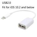 For Apple Interface Male to USB Female OTG Adapter Cable for Apple iPhone 5 5s 6 6s Plus 7 Style:Suitable for iOS 10.2 and below. 