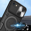 New Phone Case For iPhone 8 7 Se 2020 Cover Foldable 360 Degree Rotating Bracket Vehicle Mounted Sliding Hard Shockproof Rear Shell + Tempered Glass Screen Protector for iPhone 7 8 Se 2020 Case.