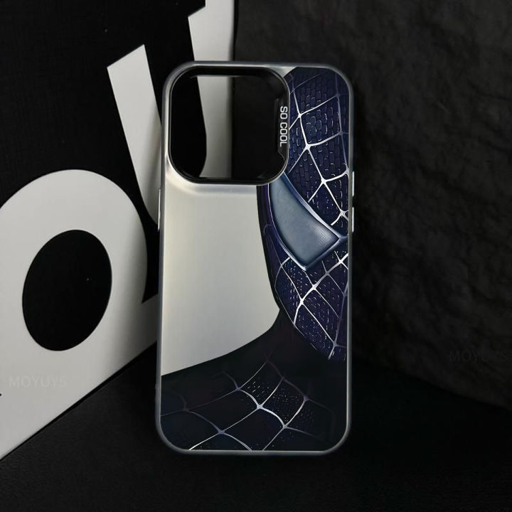 Olige%20Case%20For%20iPhone%2011%2012%2013%2014%2015%20Pro%20Max%20Marvel%20Cool%20and%20Trendy%20Personalized%20Laser%20High%20Grade%20Half%20Faced%20Spider%20Man%20Anti%20Drop%20phone%20case%20back%20cover%20-%20Image%204