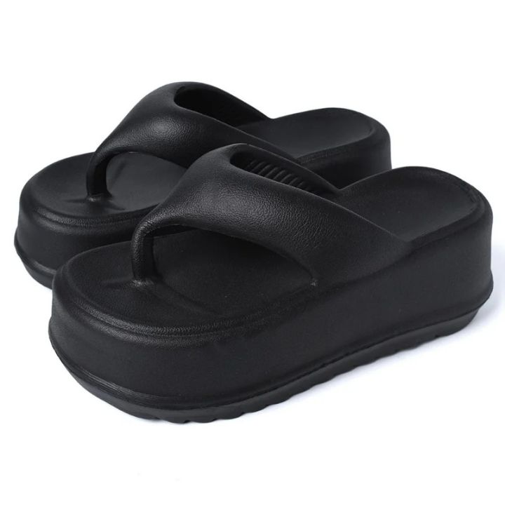 2023%20New%20Summer%20Flat%20Slippers%20Women%20Genuine%20Leather%20Black%20White%20Flops%20Thick%20Sole%20Mules%20Casual%20Comfort%20Slides%20Woman%20-%20Image%202