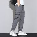 Spring and Summer Big Men Trousers Knitted Sports Pants Men Pants Loose Korean Version of All-Match Overalls Trousers Men.
