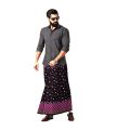 AMANAT SHAH LUNGI FOR MEN - LINEN BATIK PRINT LUNGI STITCHED (5 HAND) LILEN LUNGI FOR MEN. 