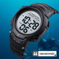 SKMEI 1560 Full Waterproof 10 Years Battery Deep Swimming Sports Digital Watch For Men. 