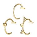 3PCS/Lot 18G Piercing Lip Ring Punk Style Stainless Steel Labret Clip Body Piercing Jewelry for Unisex.