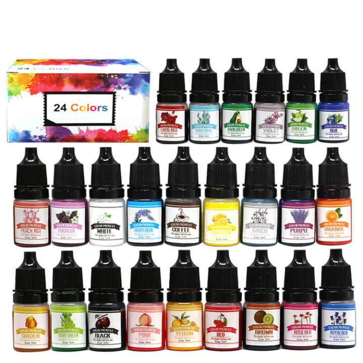 【Versatile】 Epoxy Resin Pigment Set Colorant Candle Dyes Pigment DIY UV Resin Mold Candle Soap Making Coloring Dye Kit Resin Crafts