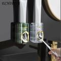 Removable Toothpaste Storage Rack Hands-free Toothpaste Squeezer with Wall Mount Space-saving Easy to Clean Holder for Southeast Asian Buyers.