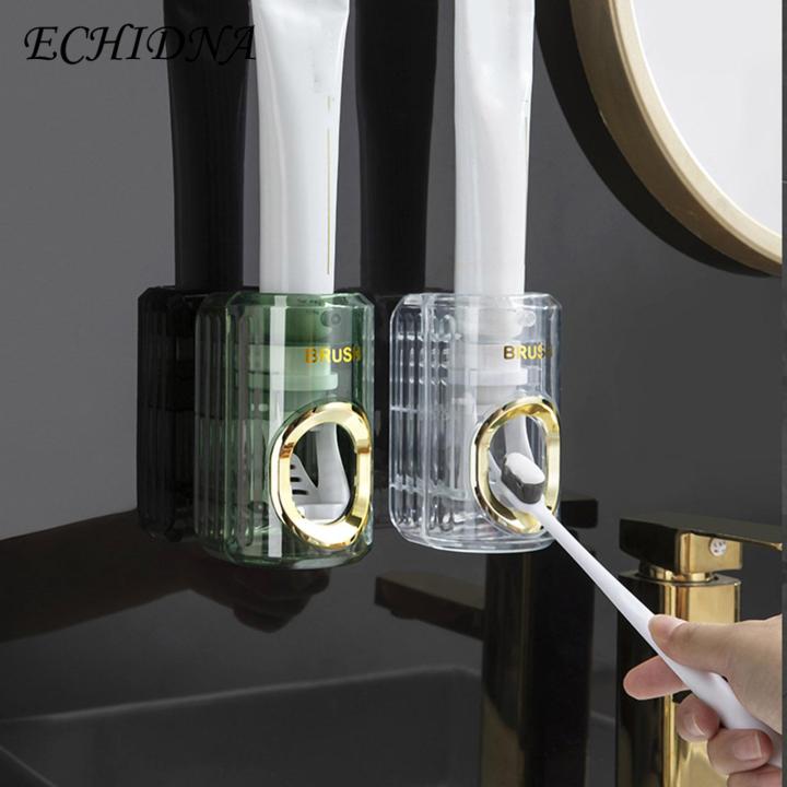 Removable Toothpaste Storage Rack Hands-free Toothpaste Squeezer with Wall Mount Space-saving Easy to Clean Holder for Southeast Asian Buyers