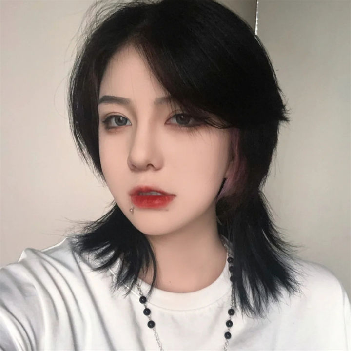 Wolf%20Tail%20Short%20Hair%20Wig%20Female%20Japanese%20Anchovy%20Head%20Men%20and%20Women%20Can%20Wear%20Samurai%20Head%20Wig%20Head%20Cover%20Men%20-%20Image%203