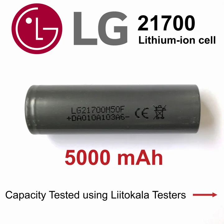 LG 21700 M50 Lithium Battery  5000mAh 3.7 volt High-Capacity Battery for Powerbank Flashlight DIY Projects Various Applications