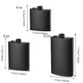 Water Pot 6/8/12 Oz Black Pocket Flagon Flat Durable Whisky Bottle Non -broken Stainless Steel Liquor Flask Man. 