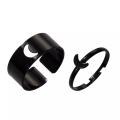 Love King And Queen Couple Ring Set In  Hart Black -  Ring For Girls. 