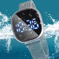 Luxury magnet buckle digital watches for women rose gold led quartz watch.