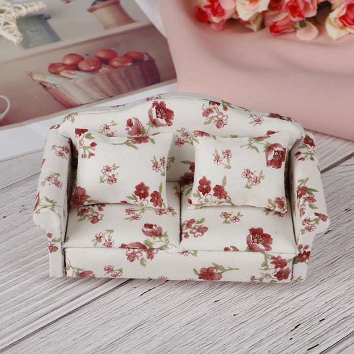 1:12%20Dollhouse%20Miniature%20Furniture%20Vintage%20Double%20Sofa%20Armchair%20Couch%20Decor%20Toy%20-%20Image%206