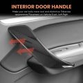 Carbon Fiber Car Inner Door Handle Trim Pull Grab Panel Handle Cover. 