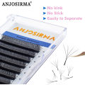 ANJOSIRMA 3 cases 4D W Shape Bloom Premade Fans Eyelash Extensions Natural Soft False Eyelashes Makeup. 