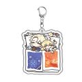 Anime Keychain Genshin Impact Diluc Zhongli Hutao Raiden Shogun Key Chain Accessories Cute Bag Pendant for Fans Gifts. 