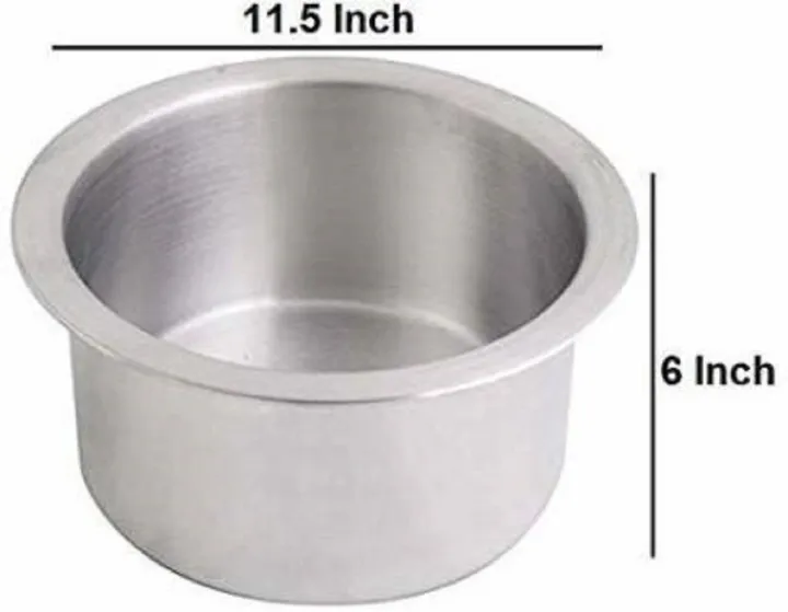 Aluminium cookware set Tope/Patila/Bhagona - (2.5 Litre) Pot 2.5 L with Lid (Aluminium) [ pack of 1 ]