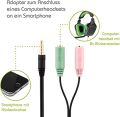 Audio Y Female Headset Splitter - Share Your Audio with a Friend Using This Convenient Y Splitter for Headphones. 