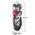 Large Arm Sleeve Tattoo Waterproof Temporary Tattoo Full Arm Body Art Stickers Women Adult Man Semi Permanent Tattoo Lion Rose. 