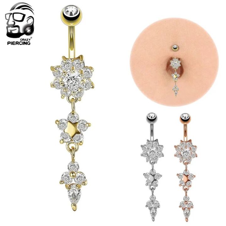 1pc%20New%20Zircon%20Fashion%20Surgical%20Steel%20Navel%20Piercing%20Flower%20Pendant%20Belly%20Button%20Rings%20Belly%20Piercing%20Body%20Jewelry%20Dangle%20-%20Image%204