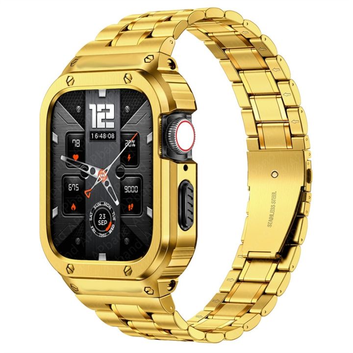 Stainless%20Steel%20Strap+Case%20For%20Apple%20Watch%20Band%2049mm%2045mm%2044mm%20(not%20watch)%20bracelet%20Bumper%20Cover%20iwatch%20serie%204%205%20SE%206%207%208%20Ultra%20-%20Image%204
