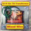 MIXED WIRE 12V 7A Transformer 12 0 12 7Amp Input AC 220V Output 12V Transformer 7A Transformer Step Down 12 0 12 Volt Transformers 7 Amp For 12 0 12 Power Supply Adapters. 