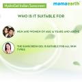 Mamaearth HydraGel Indian Sunscreen SPF 50, With Aloe Vera & Raspberry, for Sun Protection - 50g. 