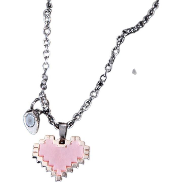 Alloy%20Alloy%20necklace%20Adorable%20Mosaic%20Couple%20necklace%20Love%20heart%20pendant%20for%20Romantic%20Anniversary%20gift%20Casual%20wear%20Fashion%20accessory%20Couple%20jewelry%20-%20Image%207