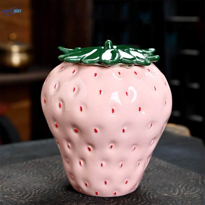 Ceramic%20Tea%20Leaves%20Jar%20Tea%20Tins%20Containers%20Strawberry%20Shape%20Beans%20with%20Lid%20Creative%20Decoration%20Tea%20-%20Image%202