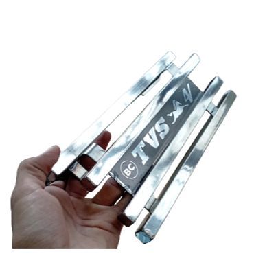 Apache 4V Silencer Guard Stainless Steel Box footrest Silencer Cover for motorcycle - Silver