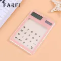 Transparent Calculator 8-digit Solar Power Calculator for Home School Office Use Transparent Display Buyers' Choice High-quality Abs Plastic Calculator. 