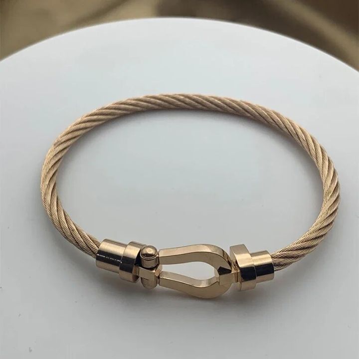 Bracelet%20Punk%20Rock%20Style%20Men%20Women%20Wrist%20strap%20Horseshoe%20Knot%20Cable%20Stainless%20Steel%20Wire%20Rope%20Braided%20Bangle%20Couple%20Gift%20Jewelry%20-%20Image%202