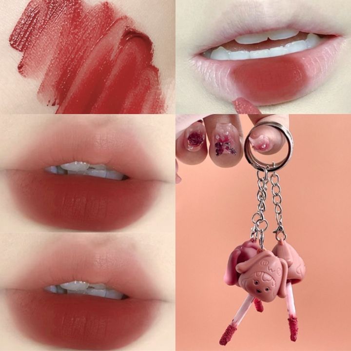 Kobeleen%20Keychain%20Design%20Cute%20Matte%20Lip%20Mud%20Lipstick%20Velvet%20Lip%20Glaze%20Red%20Lip%20Gloss%20Women%20Long%20Lasting%20Lip%20Tint%20Mud%20Cosmetics%20-%20Image%202