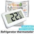 Digital Refrigerator Freezer Thermometer, Thermograph, Humidity Meter, IPX3 Waterproof, LCD Display, Wireless, Hanging Hook, Household.