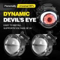 2pcs 3 Inch Car LED Devil Eyes Demon Evil Eye Lenses 12V For Car WIFI Control Eyes Retrofit Kits Fitting Auto Light Accessories.