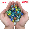 10/50PCS 25/14mm Colorful Glass Marbles Toy Kids Marble Balls Run Game Solitaire Toy Accs Vase Filler Fish Tank Home Toy Gift Vnce Lncei.