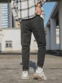 Spring Autumn Multi-Pockets Cargo Jeans Men Black Blue Denim Jogger Pants Male Baggy Jean Trousers Plus Size 6XL 7XL 8XL.