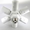 E27/E40 To 7 E27 LED Light Bulbs Socket Adapter Splitter Standard Lamp Socket Holder Base Converter for Home Commercial Lighting.