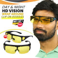 2 In 1 HD Vision Wrap Day and Night Sunglasses. 